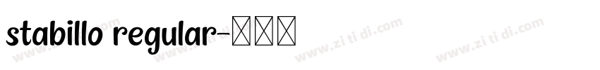 stabillo regular字体转换